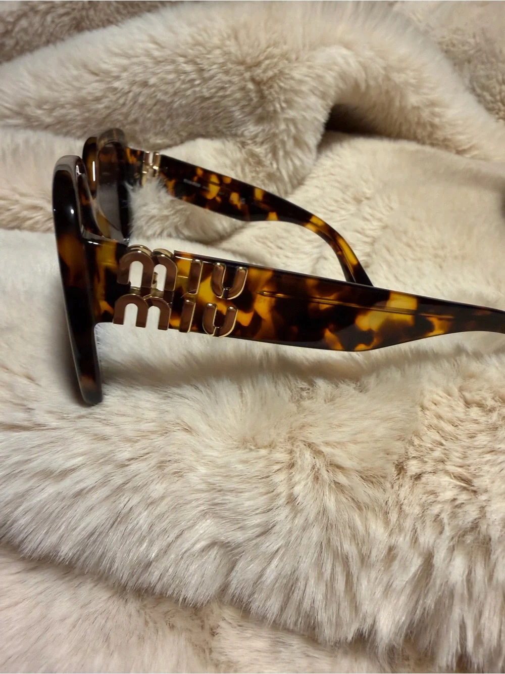 Miu Miu Tortoiseshell Sunglasses with Brown Lenses